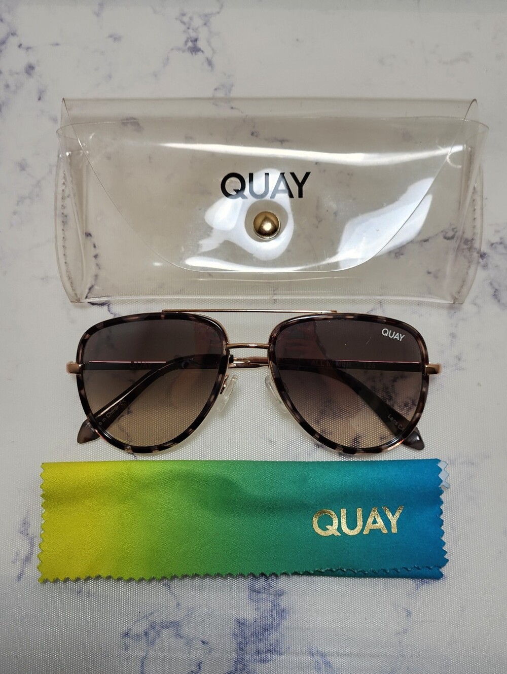 Quay All In Mini Aviator Sunglasses
